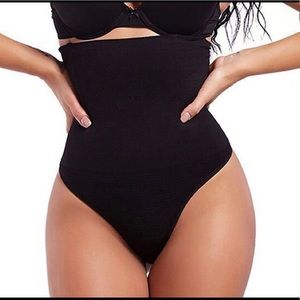 High-waisted tummy control shaper thong